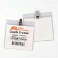 Vinyl Name Tag Holder w/ Clip & Slot